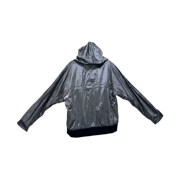 ZYIA Windbreaker Jacket Womens XXL Gray Silver Hoodie Lightweight Workout Pocket - Picture 5 of 16